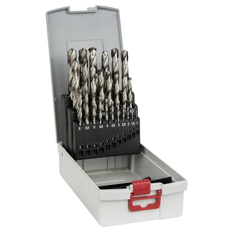 Bosch set punte per metal. HSS-G con custodia 25 pz. 1,0-13,0 mm