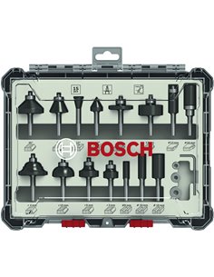 Bosch 15 pz. set frese miste 6mm codolo