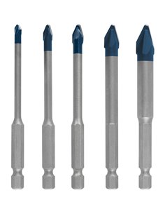 Bosch EXPERT HEX-9 HardCeramic punte, 5pz. kit 4/5/6/8/10