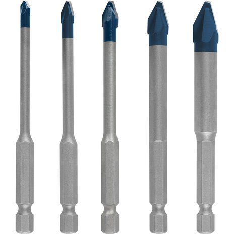 Bosch EXPERT HEX-9 HardCeramic punte, 5pz. kit 4/5/6/8/10