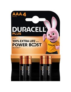 1x4 Duracell Plus Power Boost Micro MN2400 AAA LR03 1,5V