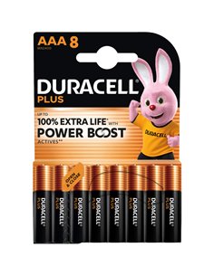 1x8 Duracell Plus Power Boost Micro MN2400 AAA LR03 1,5V