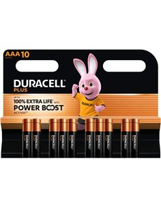1x10 Duracell Plus Power Boost Micro MN2400 AAA LR03 1,5V