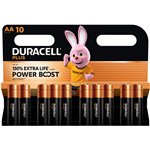 1x10 Duracell Plus Power Boost Mignon MN1500 AA LR6 1,5V