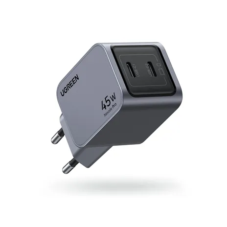 UGREEN Nexode Pro 45W Dual USB-C GaN caricatore rapido EU grigio
