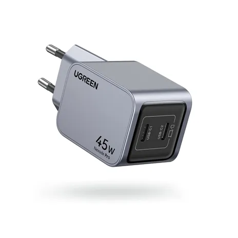 UGREEN Nexode Pro 45W Dual USB-C GaN caricatore rapido EU grigio