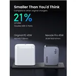 UGREEN Nexode Pro 45W Dual USB-C GaN caricatore rapido EU grigio