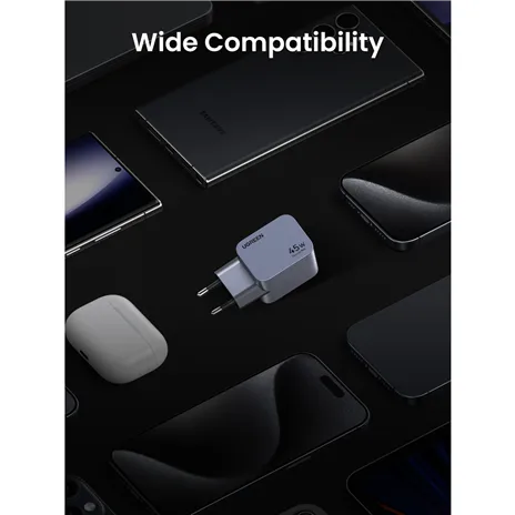 UGREEN Nexode Pro 45W Dual USB-C GaN caricatore rapido EU grigio