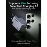 UGREEN Nexode Pro 45W Dual USB-C GaN caricatore rapido EU grigio