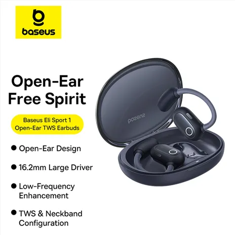 Baseus Eli Sport 1 Open-Ear TWS Earbuds nero