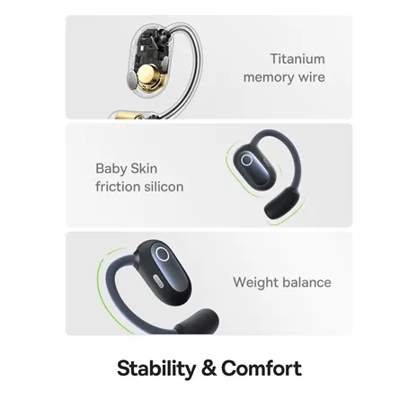 Baseus Eli Sport 1 Open-Ear TWS Earbuds nero