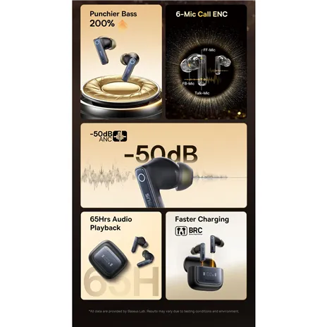 Baseus Bowie 35 True Wireless Headphones black