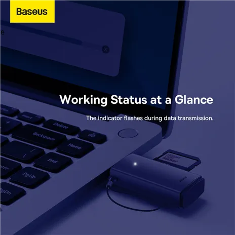 Baseus Lite Serie USB-A lettore schede grigio