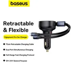 Baseus Enjoyment Pro caricatore C+ retrattile e cavo iP 60W