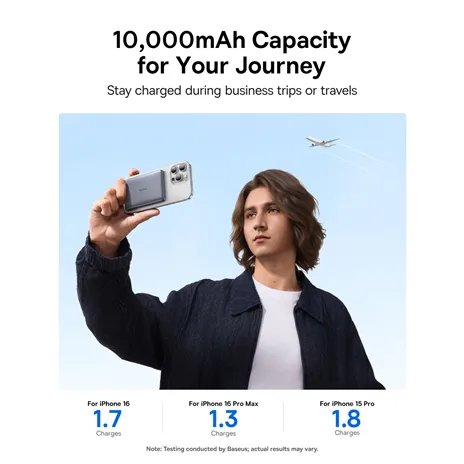 Baseus PicoGo AM41 Ultra-Slim Qi2 Power Bank 10000mAh 27W