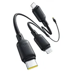 Baseus Rapid Series 3-in-1 USB-A 100W 1.5m, nero
