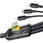 Baseus Rapid Series 3-in-1 USB-A 100W 1.5m, nero