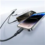 Baseus Rapid Series 3-in-1 USB-A 100W 1.5m, nero