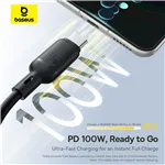 Baseus Rapid Series 3-in-1 USB-A 100W 1.5m, nero