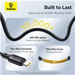 Baseus Rapid Series 3-in-1 USB-A 100W 1.5m, nero