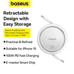 Baseus Free2Draw ausziehbares Ladekabel Type-C auf Type-C 100W