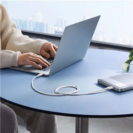 Baseus Silky Series cavo ricar. tipo C a tipo C 100W 1m bianco