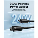 Baseus Tungsten Gold cavo ricar. tipo C 240W 1m nero