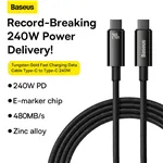 Baseus Tungsten Gold cavo ricar. cavo dati tipo C 240W 2m