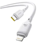 Baseus Silky Series cavo ricar. tipo C su iP 20W 2m Moon bianco