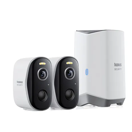 Baseus Security N1 Plus Outdoor Kamera 2K 2-Cam Kit Weiß EU