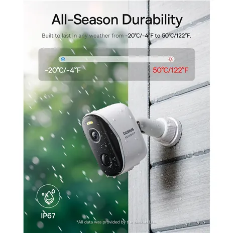 Baseus Security N1 Plus Outdoor Kamera 2K 2-Cam Kit Weiß EU