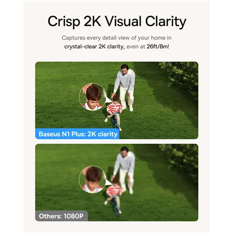Baseus Security N1 Plus telecamera da esterno 2K bianco
