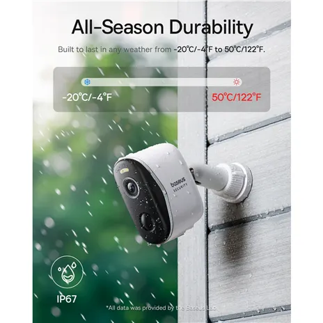 Baseus Security N1 Plus telecamera da esterno 2K bianco