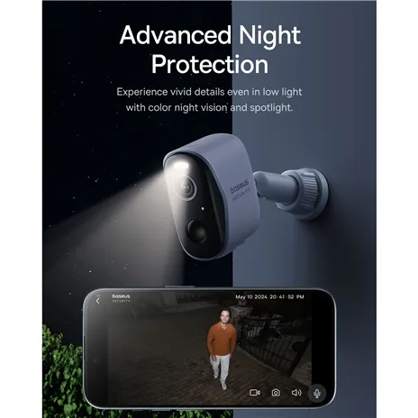 Baseus Security N1 Plus telecamera da esterno 2K bianco