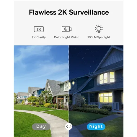 Baseus Security B1 telecamera da esterno 2K bianco