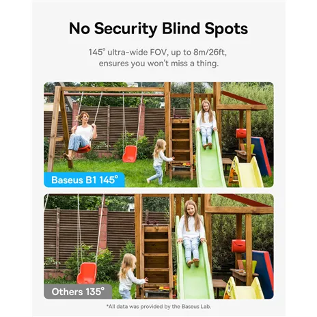 Baseus Security B1 telecamera da esterno 2K bianco