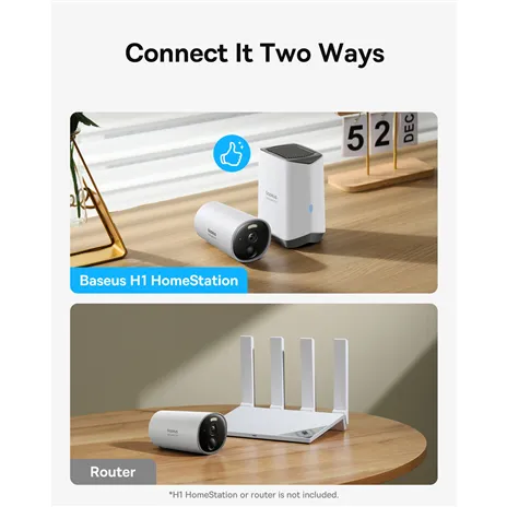 Baseus Security B1 telecamera da esterno 2K bianco