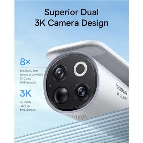 Baseus Security S1 Pro Outdoor Dual Kamera 3K Kit Weiß EU