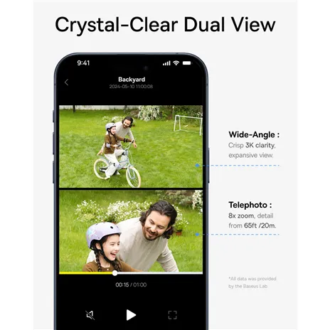 Baseus Security S1 Pro Outdoor Dual Kamera 3K Kit Weiß EU