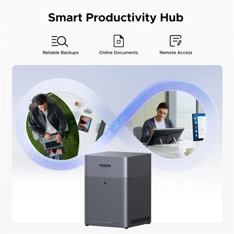 UGREEN 4-Bay Network Attached Storage DH4300 Plus EU Diskless