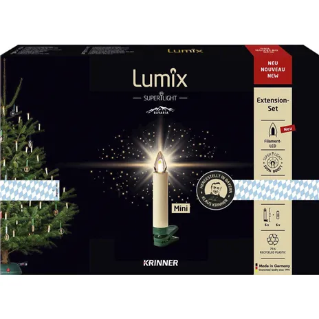 Krinner Superlight Bavaria Mini Flame 6pz set avorio