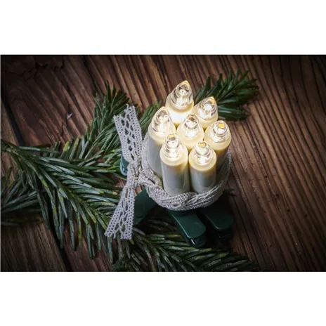 Krinner Superlight Bavaria Mini Flame 6pz set avorio