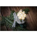 Krinner Superlight Bavaria Mini Flame 6pz set avorio