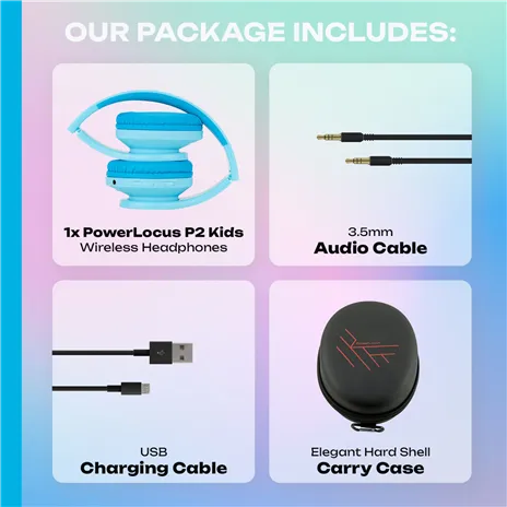 PowerLocus P2 Kids cuffie per bambini blu