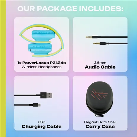 PowerLocus P2 Kids Headphones blue/green