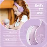 PowerLocus P2 Kids Headphones purple/white