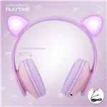 PowerLocus P2 Kids Headphones purple/pink with Ears