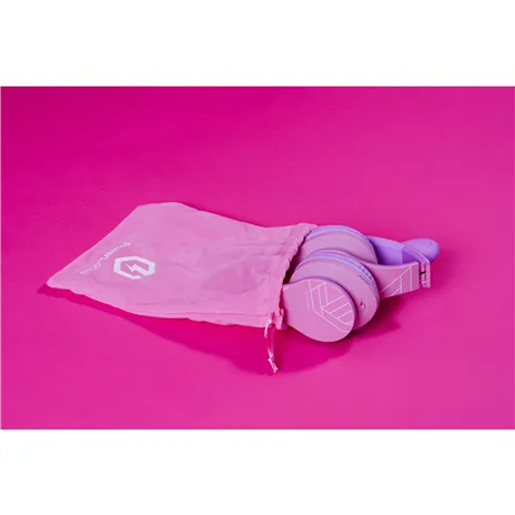 PowerLocus P2 Kids Headphones purple/pink with Ears