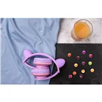 PowerLocus P2 Kids Headphones purple/pink with Ears