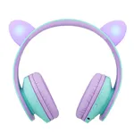 PowerLocus P2 Kids Headphones purple/turquoise with Ears